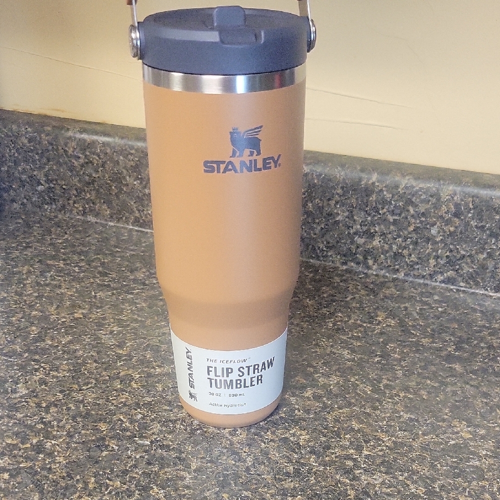 Stanley Tan Flip Straw Tumbler